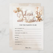 ADVIES EN WENSEN Baby shower Spel Schattige Beer Kaart (Voorkant / Achterkant)