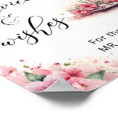 Advies en wensen bloemblaadjes en Prosecco Pink Fl Poster (Hoek)