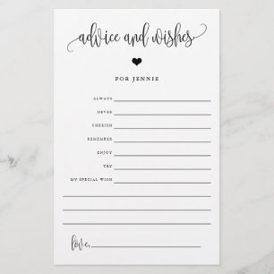 Advies en wensen, Bridal Editable Advice Paper Kaa Flyer