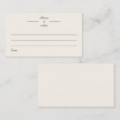 Advies en wensen bruiloft informatiekaartje (Voorkant / Achterkant)