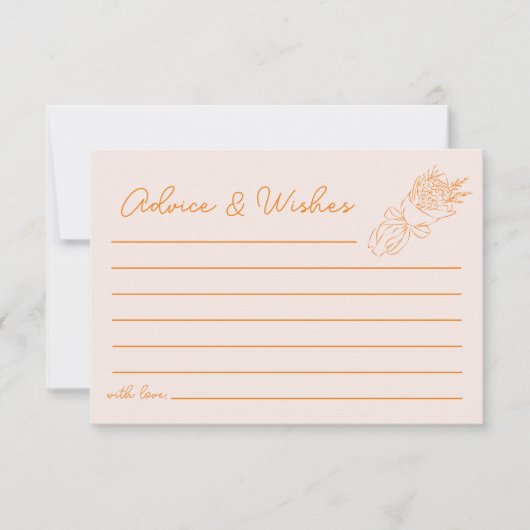 Advies en wensen buiten het Vrijgezellenfeest van  Notitiekaartje (Voorkant)