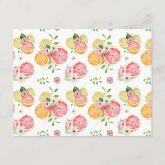 Advies en wensen Citrus Vrijgezellenfeest Kaart (Achterkant)