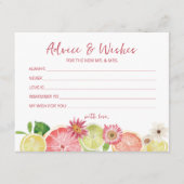Advies en wensen Citrus Vrijgezellenfeest Kaart (Voorkant)