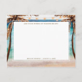 advies en wensen dat de bruid briefkaart wordt (Achterkant)