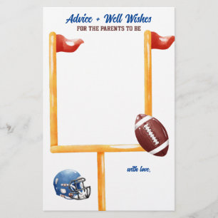 Advies en wensen Football Baby shower Game Flyer