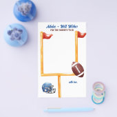 Advies en wensen Football Baby shower Game Flyer (Enkel)