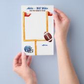Advies en wensen Football Baby shower Game Flyer (Hand)