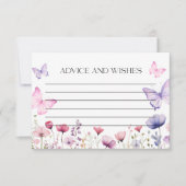 Advies en wensen Kaart Butterfly Floral Notitiekaartje (Voorkant)