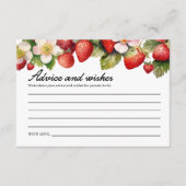 Advies en wensen Kaarten | Aardbei Baby shower (Voorkant)