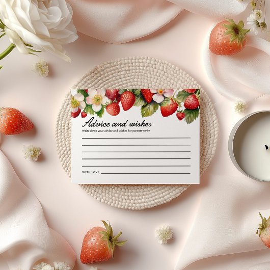Advies en wensen Kaarten | Aardbei Baby shower