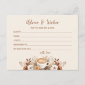 Advies en wensen Koffie Vrijgezellenfeest Kaart (Voorkant)