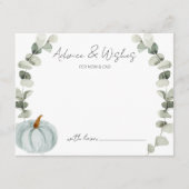 Advies en wensen Little Pumpkin Baby shower Informatiekaartje (Voorkant)