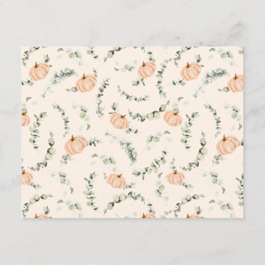 Advies en wensen Little Pumpkin Baby shower Informatiekaartje (Achterkant)