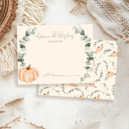 Advies en wensen Little Pumpkin Baby shower Informatiekaartje