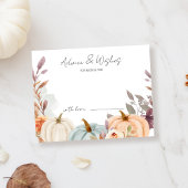 Advies en wensen Little Pumpkin Baby shower Informatiekaartje