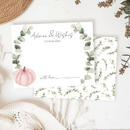 Advies en wensen Little Pumpkin Baby shower Informatiekaartje