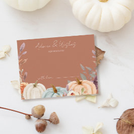 Advies en wensen Little Pumpkin Baby shower Informatiekaartje