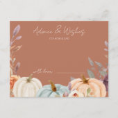 Advies en wensen Little Pumpkin Baby shower Informatiekaartje (Voorkant)