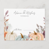 Advies en wensen Little Pumpkin Baby shower Informatiekaartje (Voorkant)