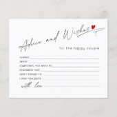Advies en wensen minimalistisch script bruidsfeest (Voorkant)