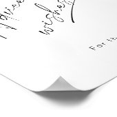 Advies en wensen Modern script Vrijgezellenfeest Poster (Hoek)