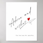 Advies en wensen Modern script Vrijgezellenfeest Poster (Voorkant)