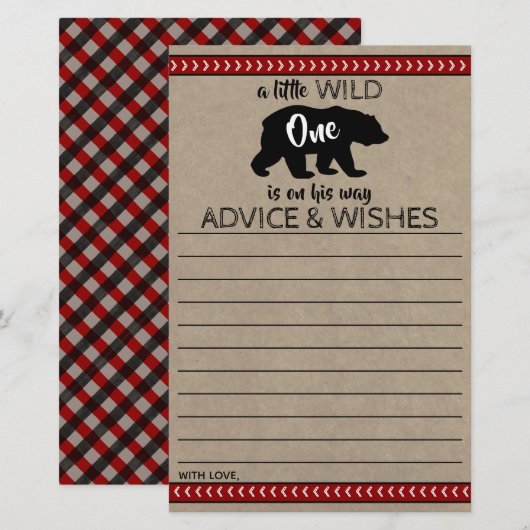 advies en wensen over Wild One Boys-Baby shower (Voorkant / Achterkant)