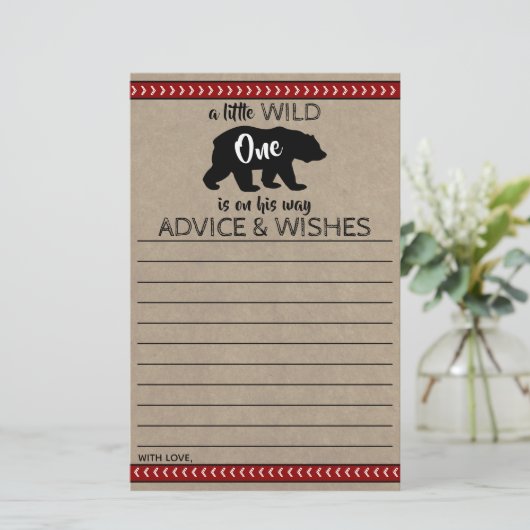 advies en wensen over Wild One Boys-Baby shower (Staand voorkant)