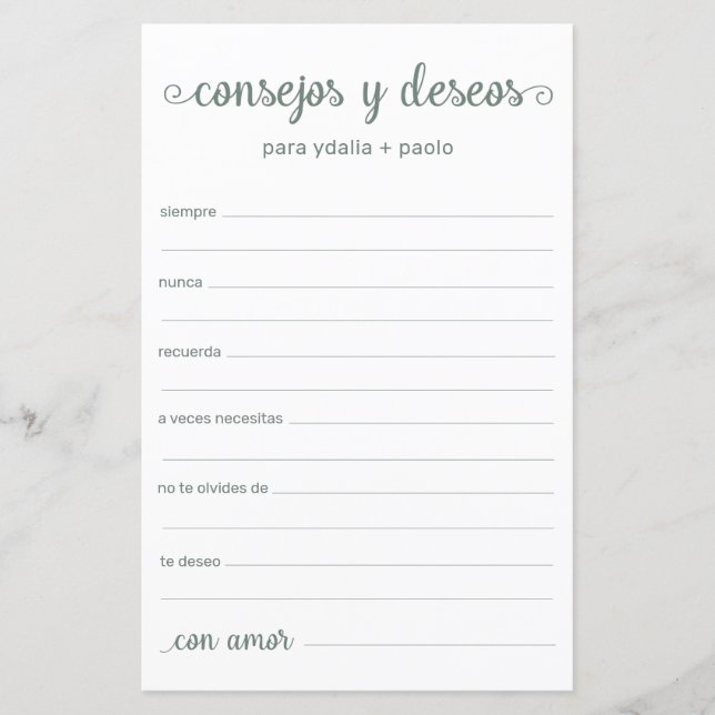 Advies en Wensen Spaans (Voorkant)