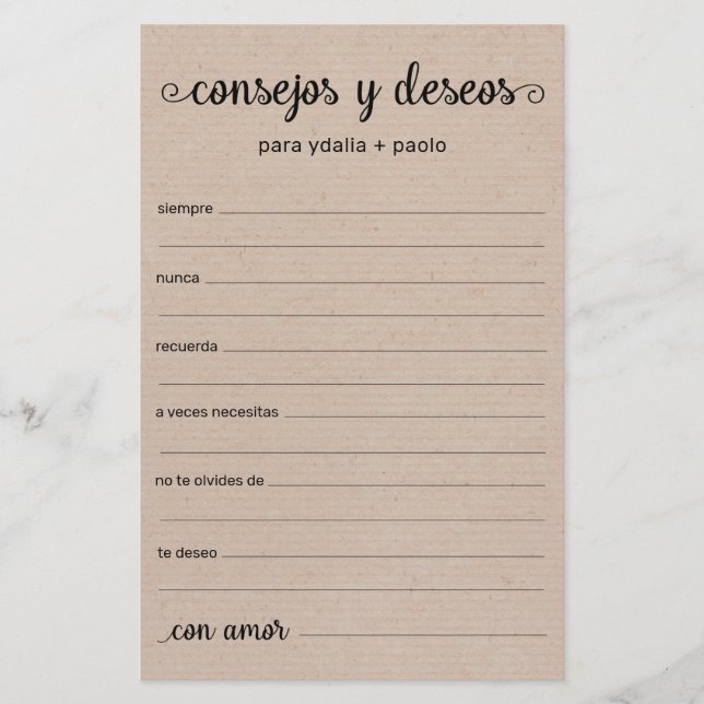Advies en Wensen Spaans (Voorkant)