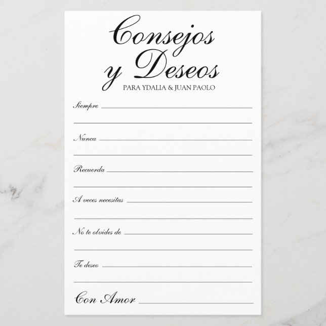 Advies en Wensen Spaans (Voorkant)