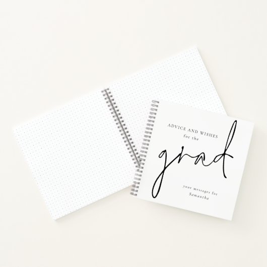 Advies en wensen voor Afstudeerder Black Text Gues Notitieboek (Binnen)