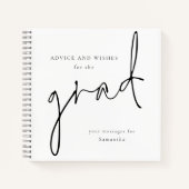 Advies en wensen voor Afstudeerder Black Text Gues Notitieboek (Voorkant)