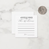 Advies en wensen voor bruiloft Kaart Notitiekaartje (Voorkant / Achterkant in situ)