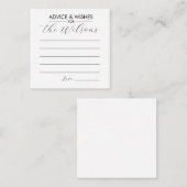 Advies en wensen voor bruiloft Kaart Notitiekaartje (Voorkant / Achterkant)