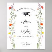 Advies en wensen voor de Afstuderen Wildflower Poster (Voorkant)
