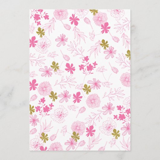 Advies en wensen voor de bride | Roze Floral (Achterkant)