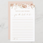 Advies en wensen voor de bruid om papieren blad te (Voorkant / Achterkant)