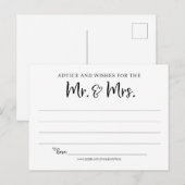 Advies en wensen voor de heer en mevrouw Card Briefkaart (Voorkant / Achterkant)