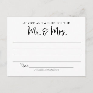 Advies en wensen voor de meneer en mevrouw kaart