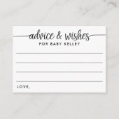 Advies en wensen voor Gepersonaliseerd Baby Informatiekaartje (Voorkant)