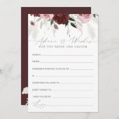 Advies en wensen voor het Vrijgezellenfeest Bride  (Voorkant / Achterkant)