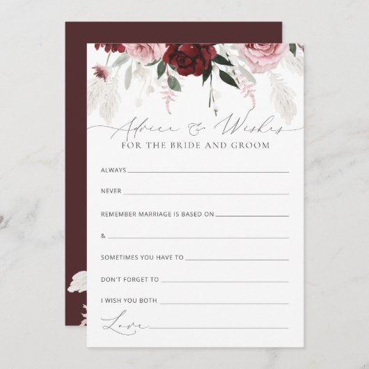 Advies en wensen voor het Vrijgezellenfeest Bride  (Voorkant / Achterkant)