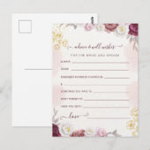 Advies en wensen voor het Vrijgezellenfeest Bride  Briefkaart (Voorkant / Achterkant)