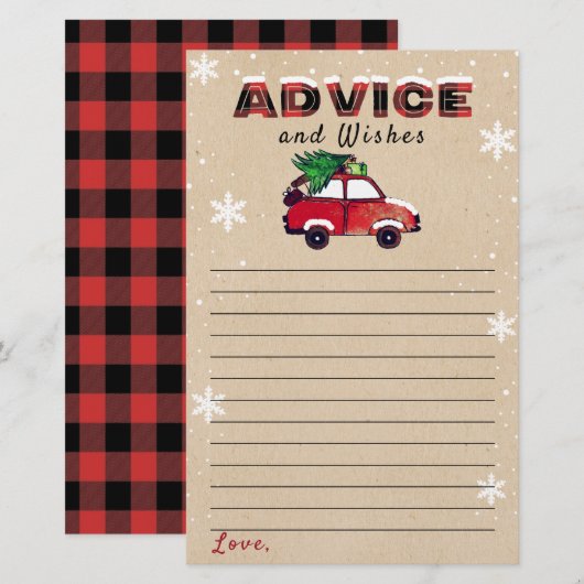 Advies en wensen voor kerstBaby shower (Voorkant / Achterkant)