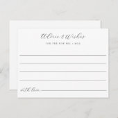 Advies en wensen Wedding Note Kaart (Voorkant / Achterkant)