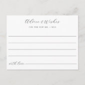 Advies en wensen Wedding Note Kaart (Voorkant)