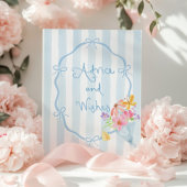 Advies en wensen Whimsical coquette Bow Blue Poster