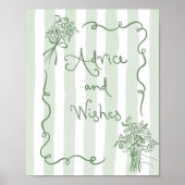 Advies en wensen Whimsical Sagge green Bridal Poster (Voorkant)