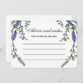 Advies en wenskaart van de lavender eucalyptus boh informatiekaartje (Voorkant / Achterkant)